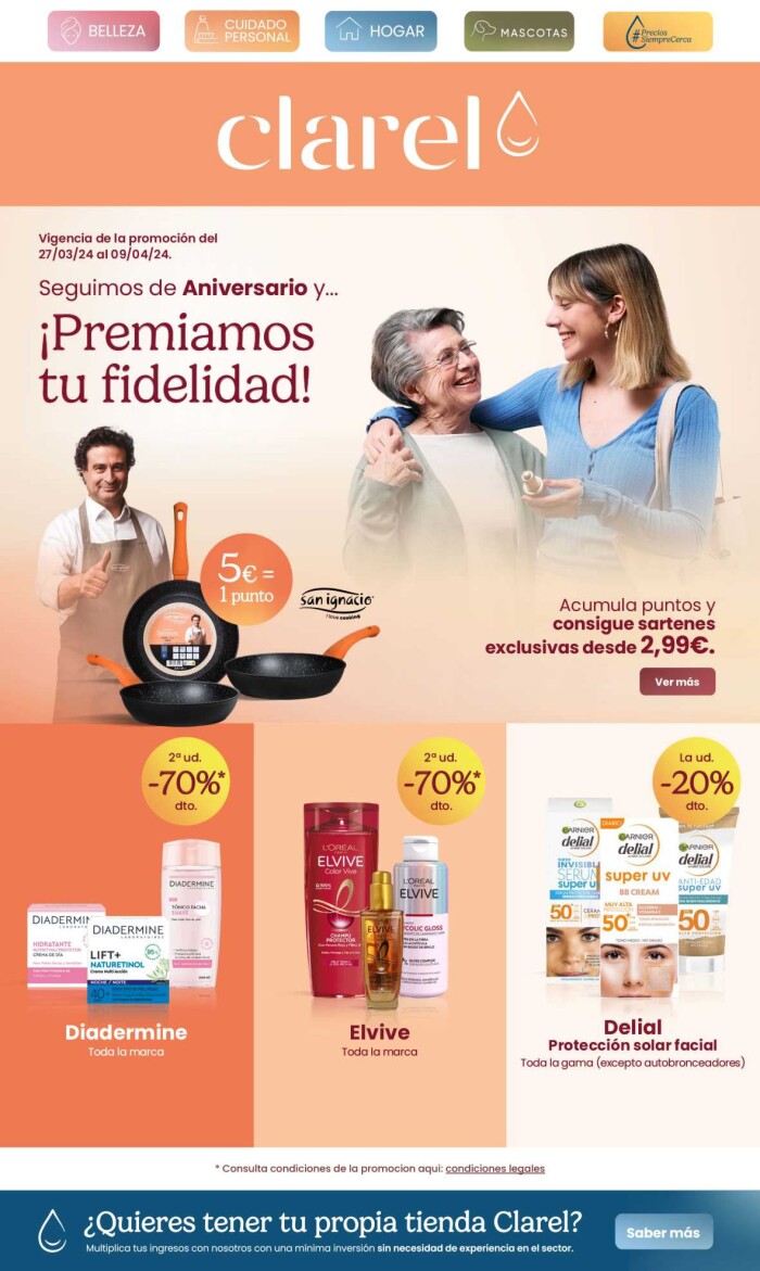 Folleto quincenal Clarel. Página de portada