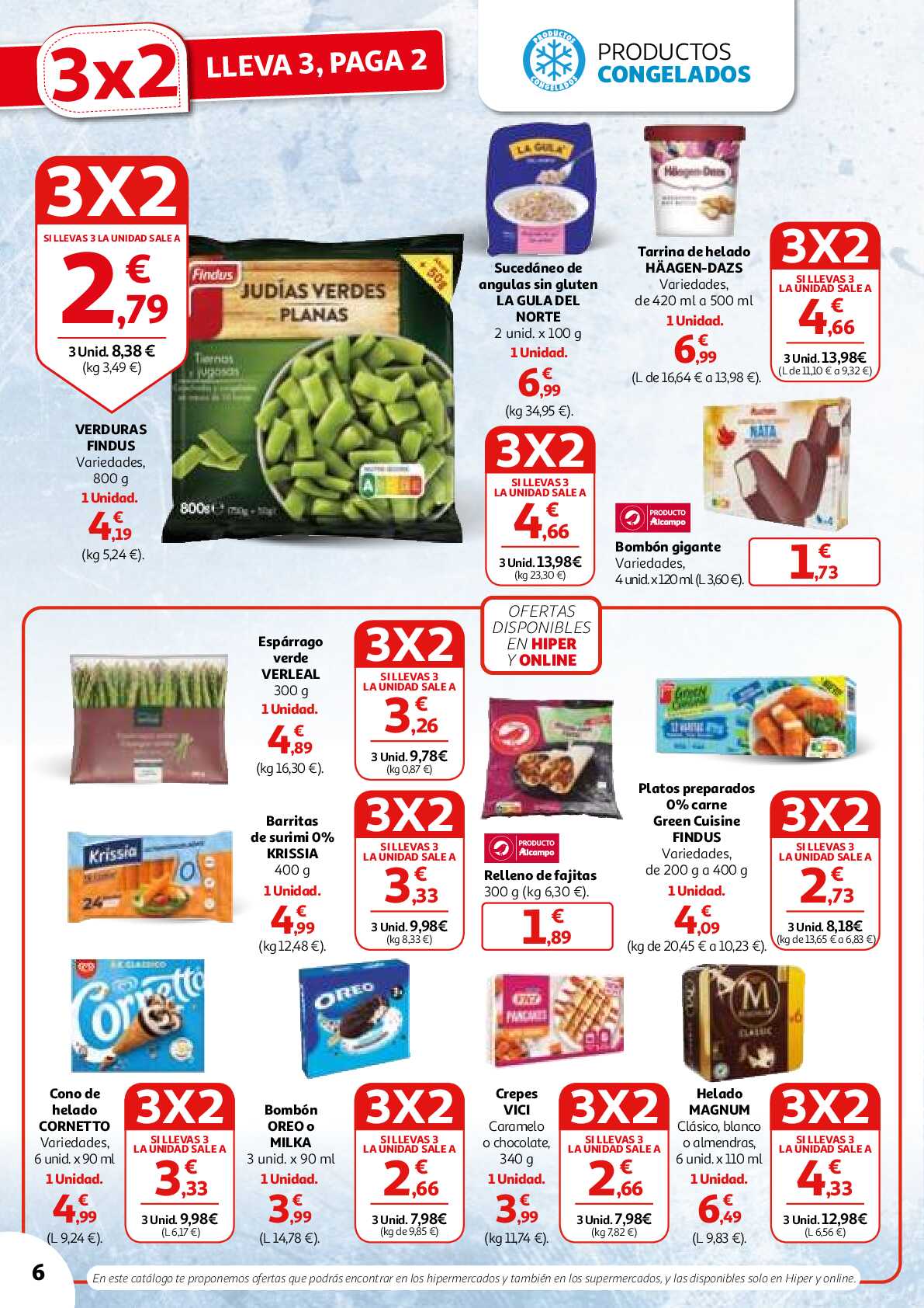 3x2 en una gran selección de productos Alcampo. Página 06