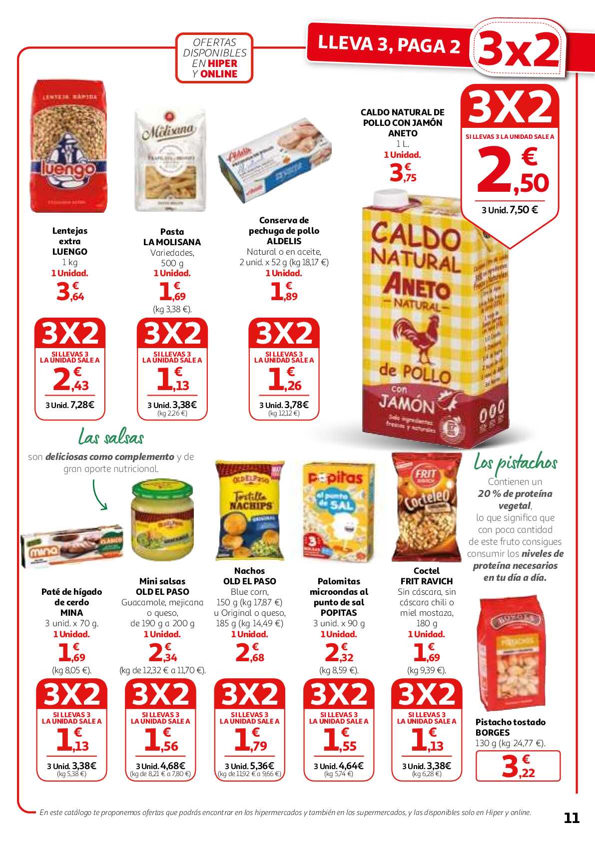 3x2 en una gran selección de productos Alcampo. Página 11