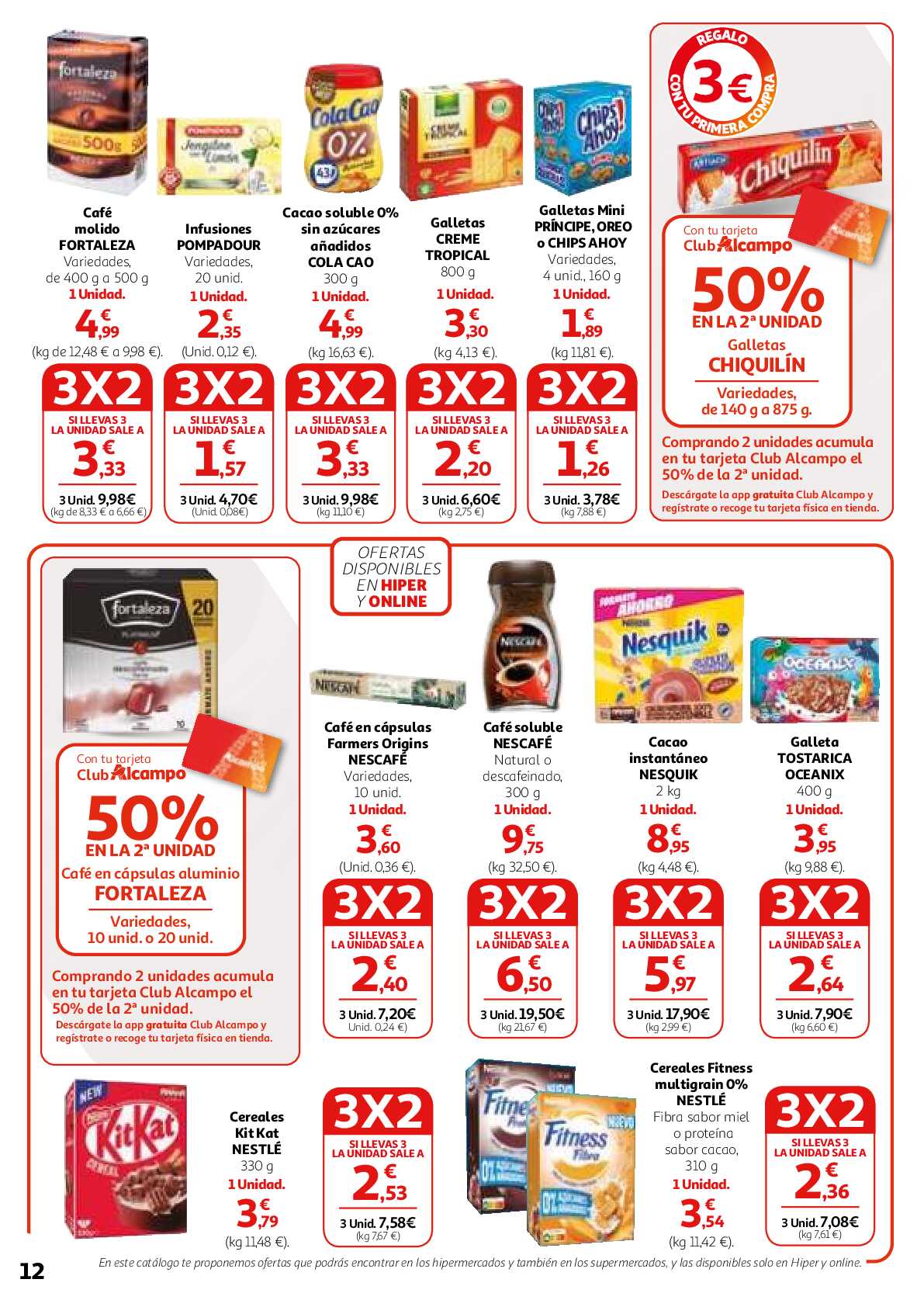 3x2 en una gran selección de productos Alcampo. Página 12