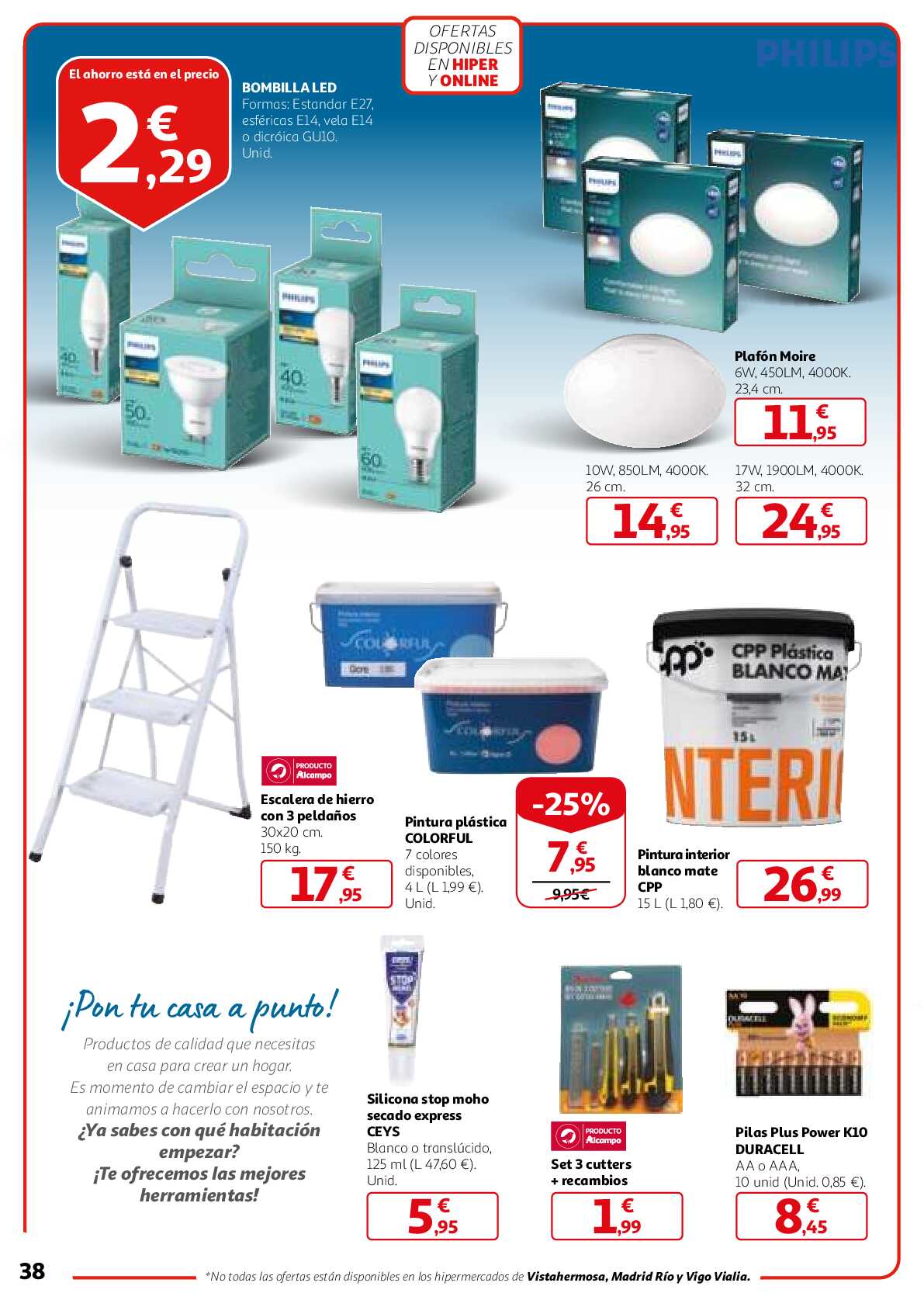 3x2 en una gran selección de productos Alcampo. Página 38