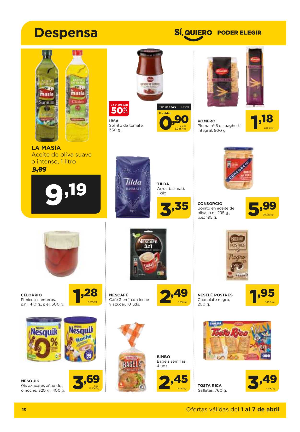 Folleto semanal Alimerka. Página 10