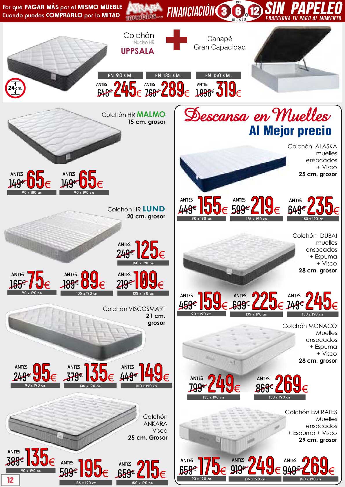 Folleto ofertas abril Atrapamuebles. Página 12