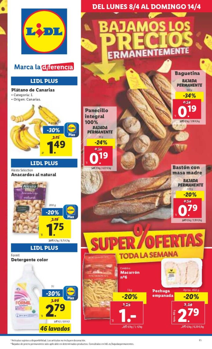 Folleto semanal Lidl. Página de portada