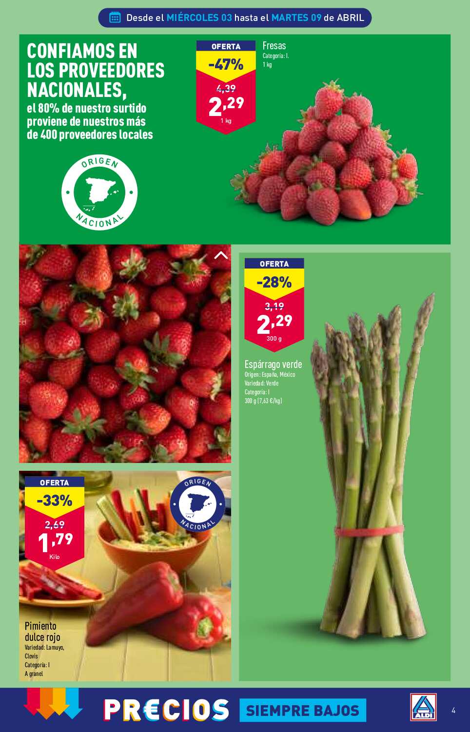 Folleto semanal Aldi. Página 04