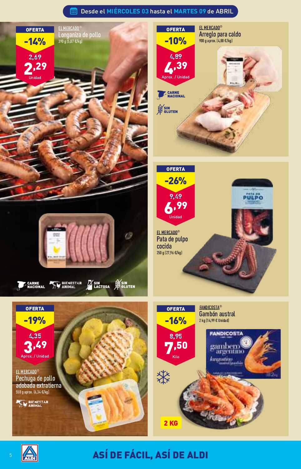 Folleto semanal Aldi. Página 05
