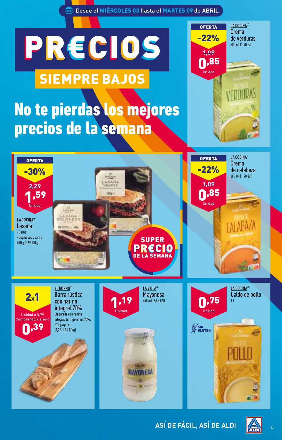 Folleto semanal Aldi. Página 06