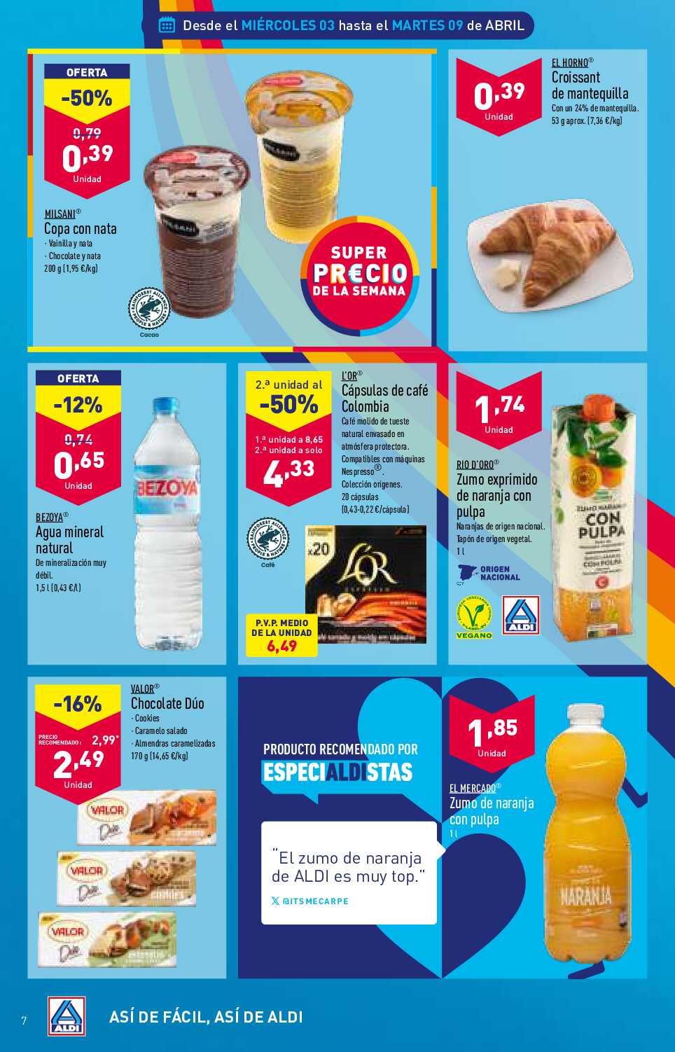 Folleto semanal Aldi. Página 07