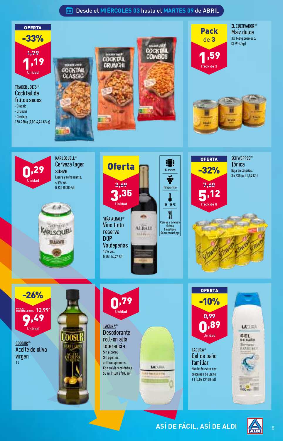 Folleto semanal Aldi. Página 08
