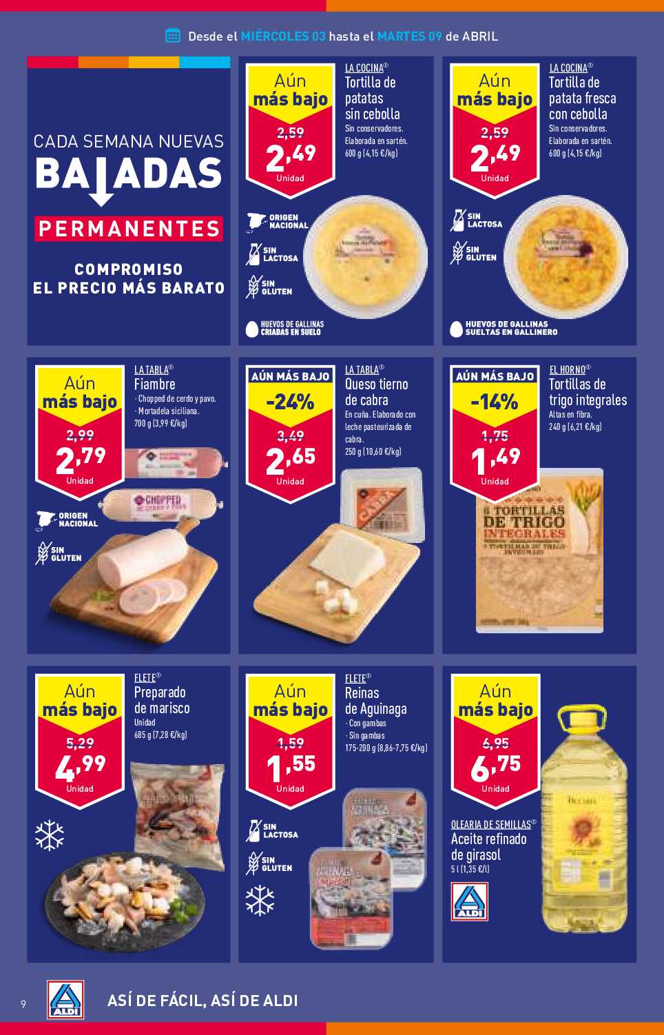 Folleto semanal Aldi. Página 09