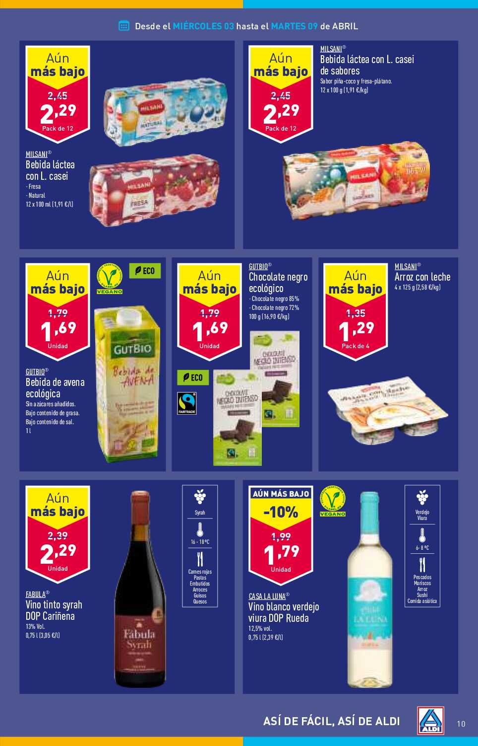 Folleto semanal Aldi. Página 10