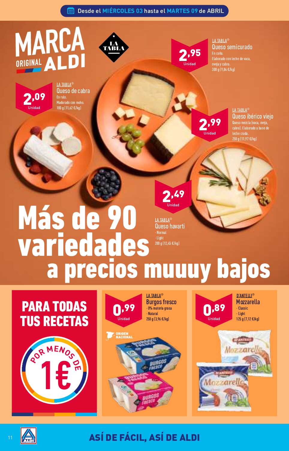 Folleto semanal Aldi. Página 11