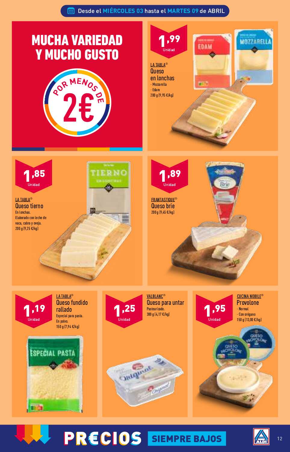 Folleto semanal Aldi. Página 12