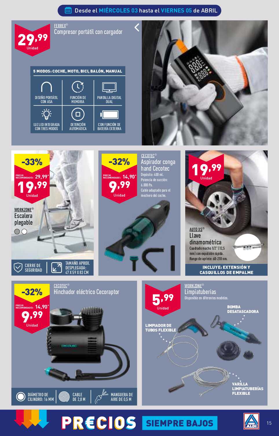 Folleto semanal Aldi. Página 15