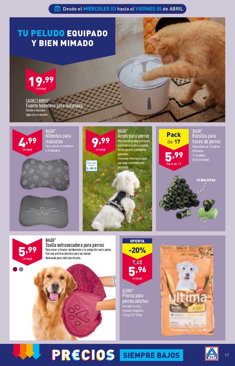 Folleto semanal Aldi. Página 17