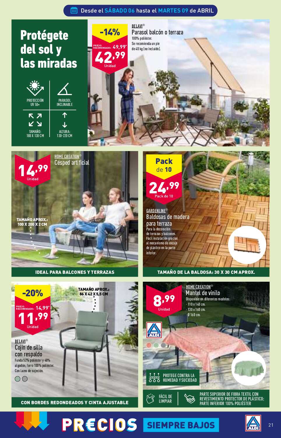 Folleto semanal Aldi. Página 21
