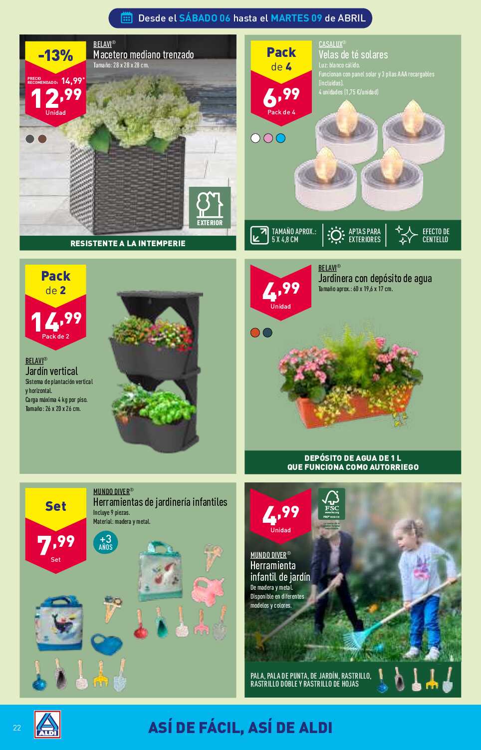 Folleto semanal Aldi. Página 22