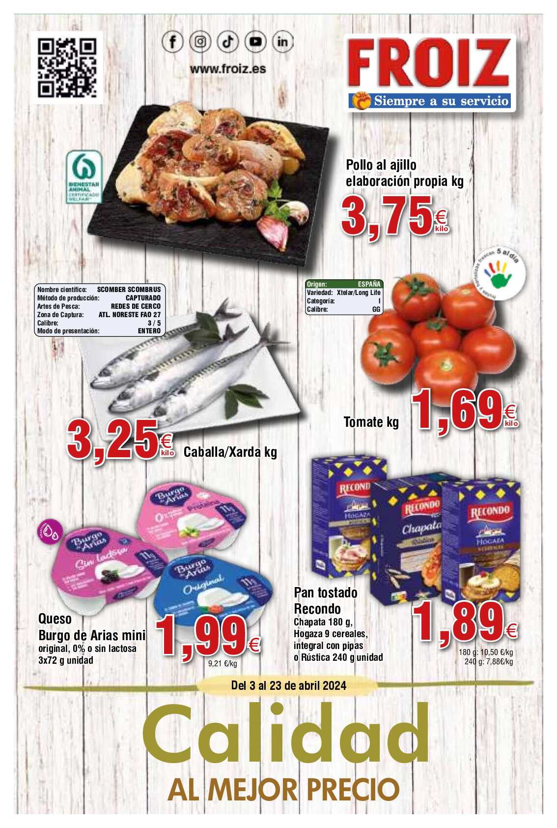 Ofertas supermercado Froiz. Página 01
