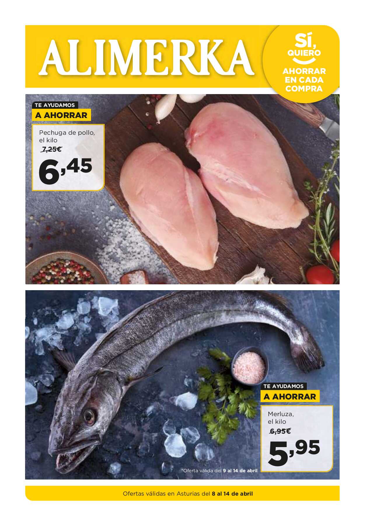Folleto semanal Alimerka. Página 01