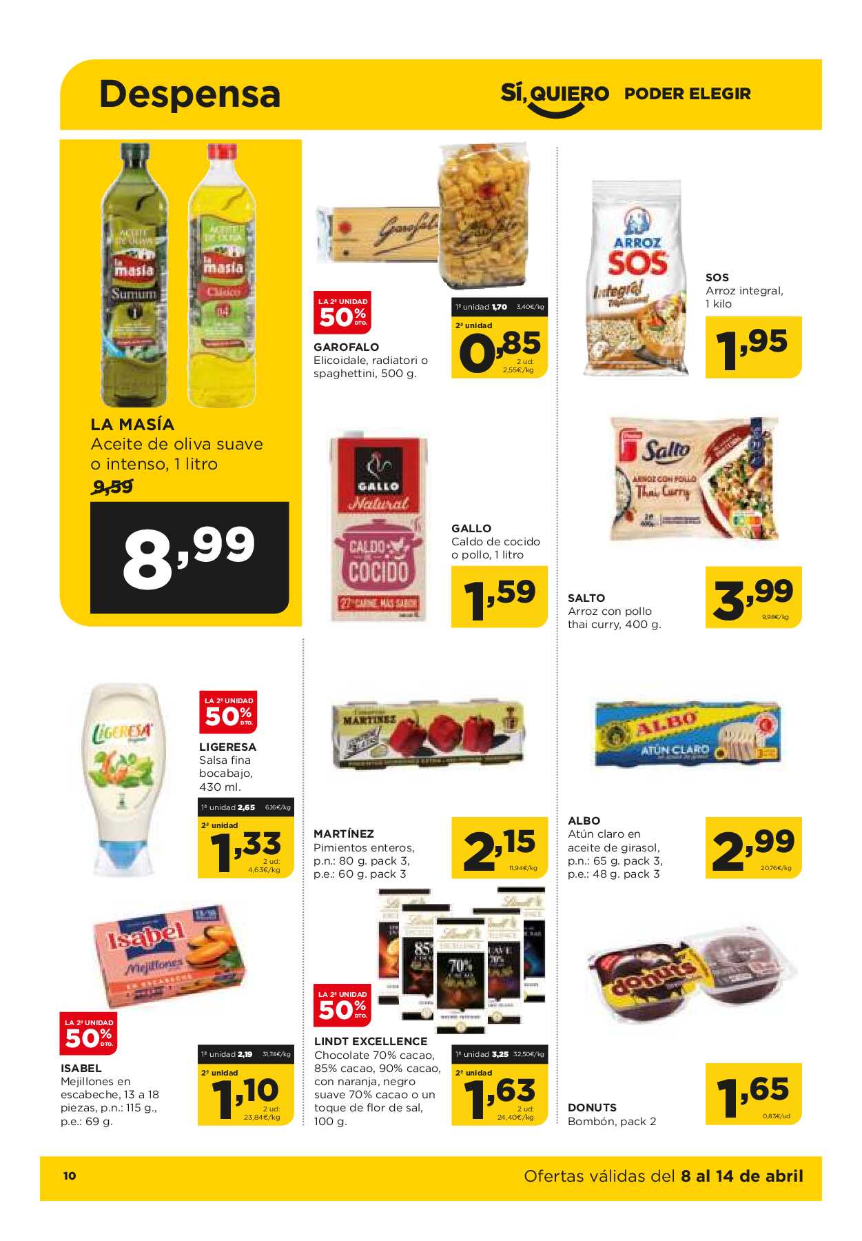 Folleto semanal Alimerka. Página 10