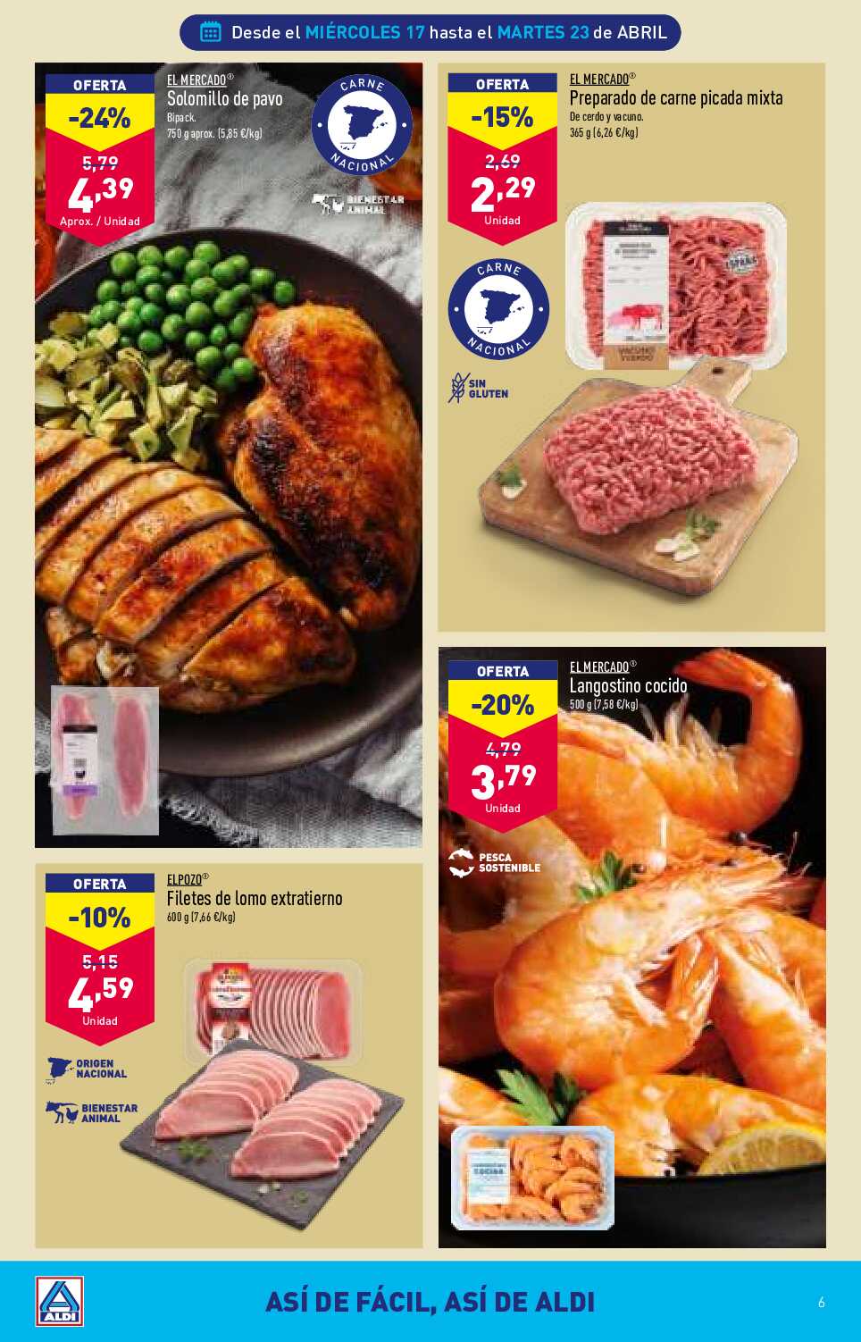 Folleto semanal Aldi. Página 06