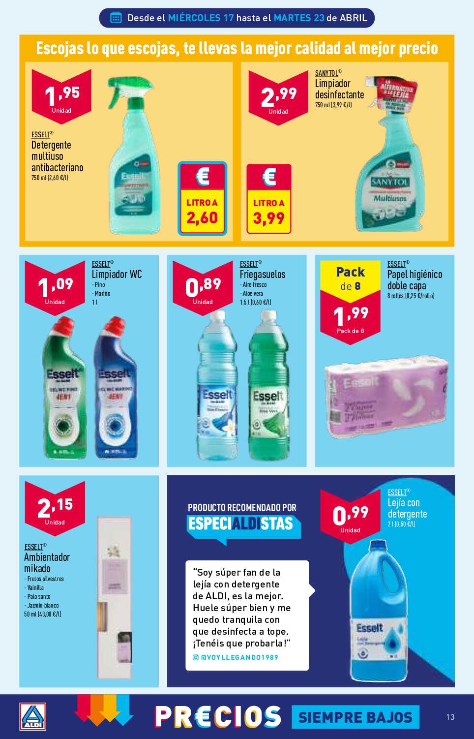 Folleto semanal Aldi. Página 13