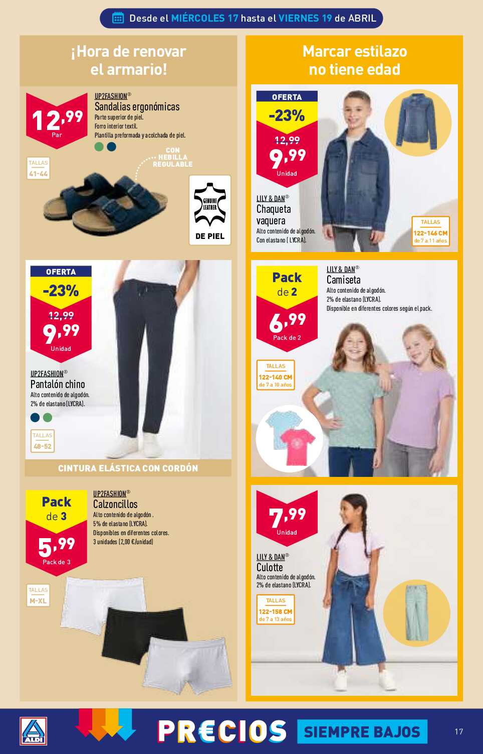 Folleto semanal Aldi. Página 17