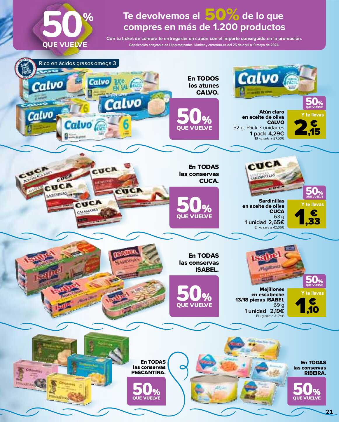 50% que vuelve Carrefour. Página 23