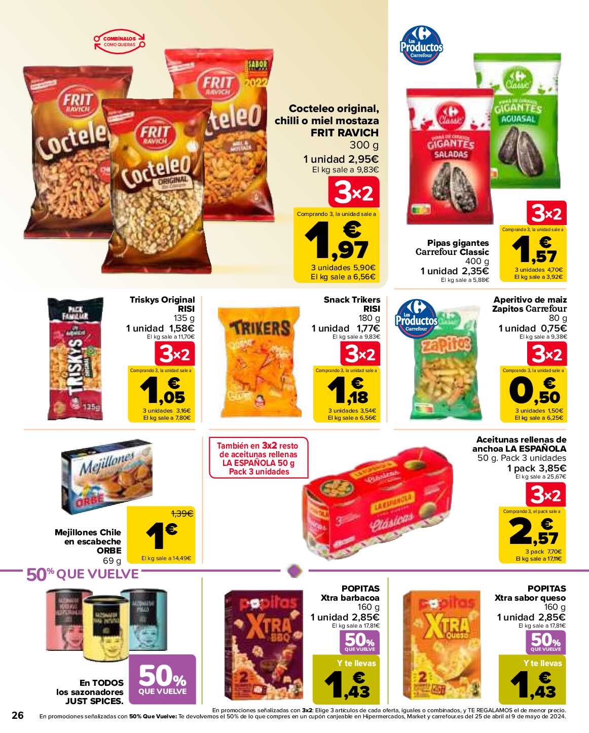 50% que vuelve Carrefour. Página 26
