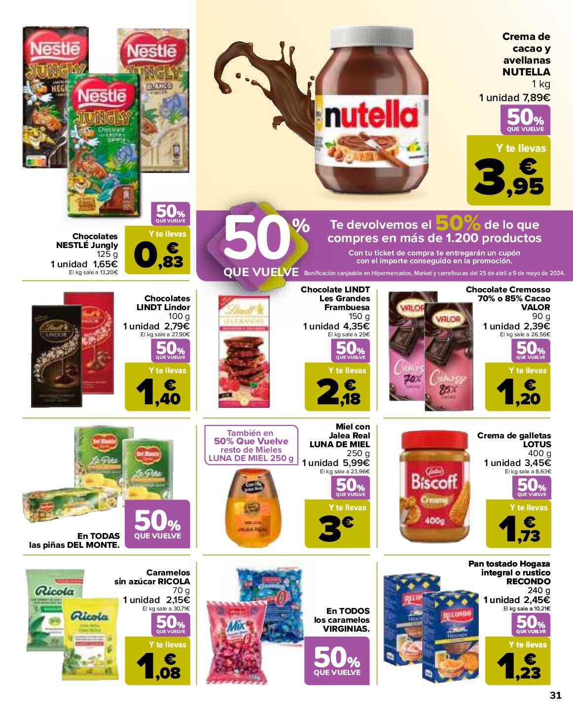 50% que vuelve Carrefour. Página 33