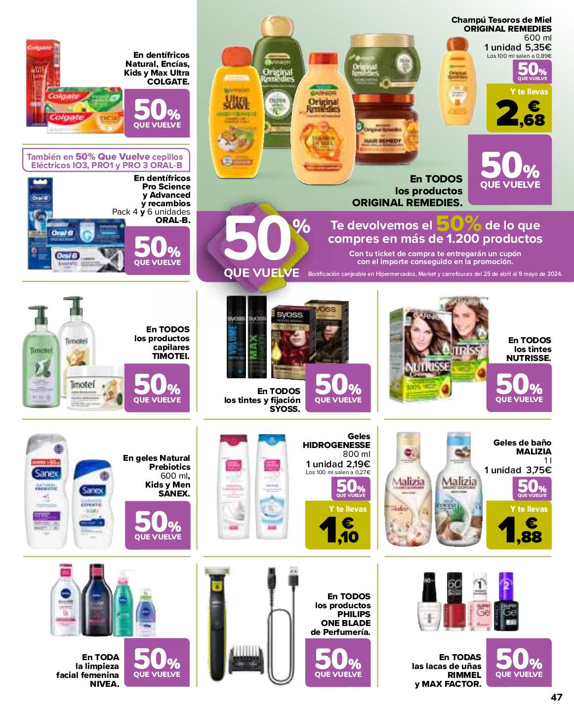 50% que vuelve Carrefour. Página 49
