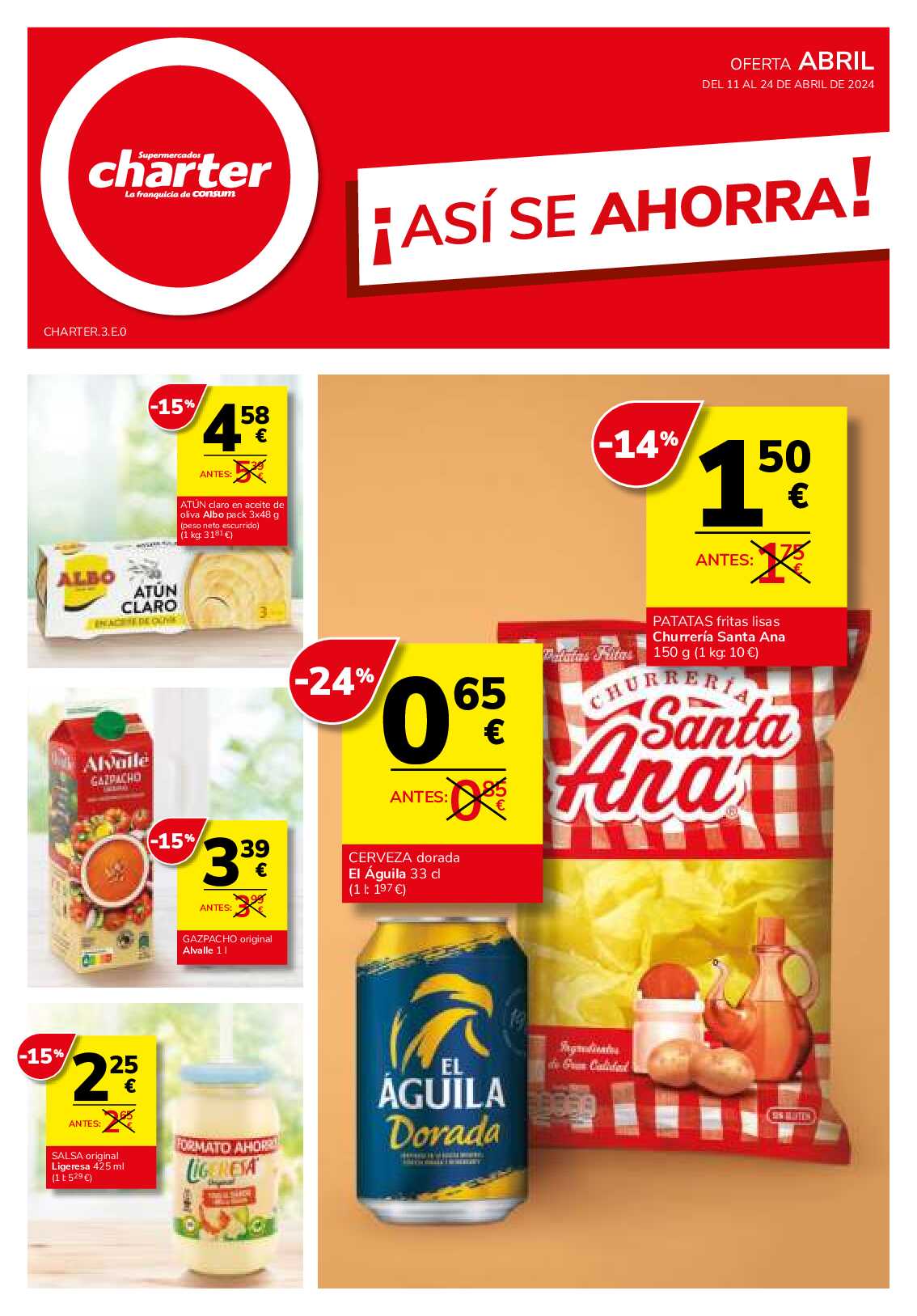 Ofertas quincenales Charter. Página 01