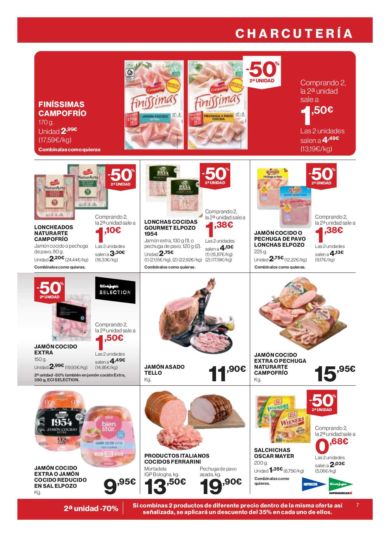 -50% segunda unidad El Corte Inglés. Página 07