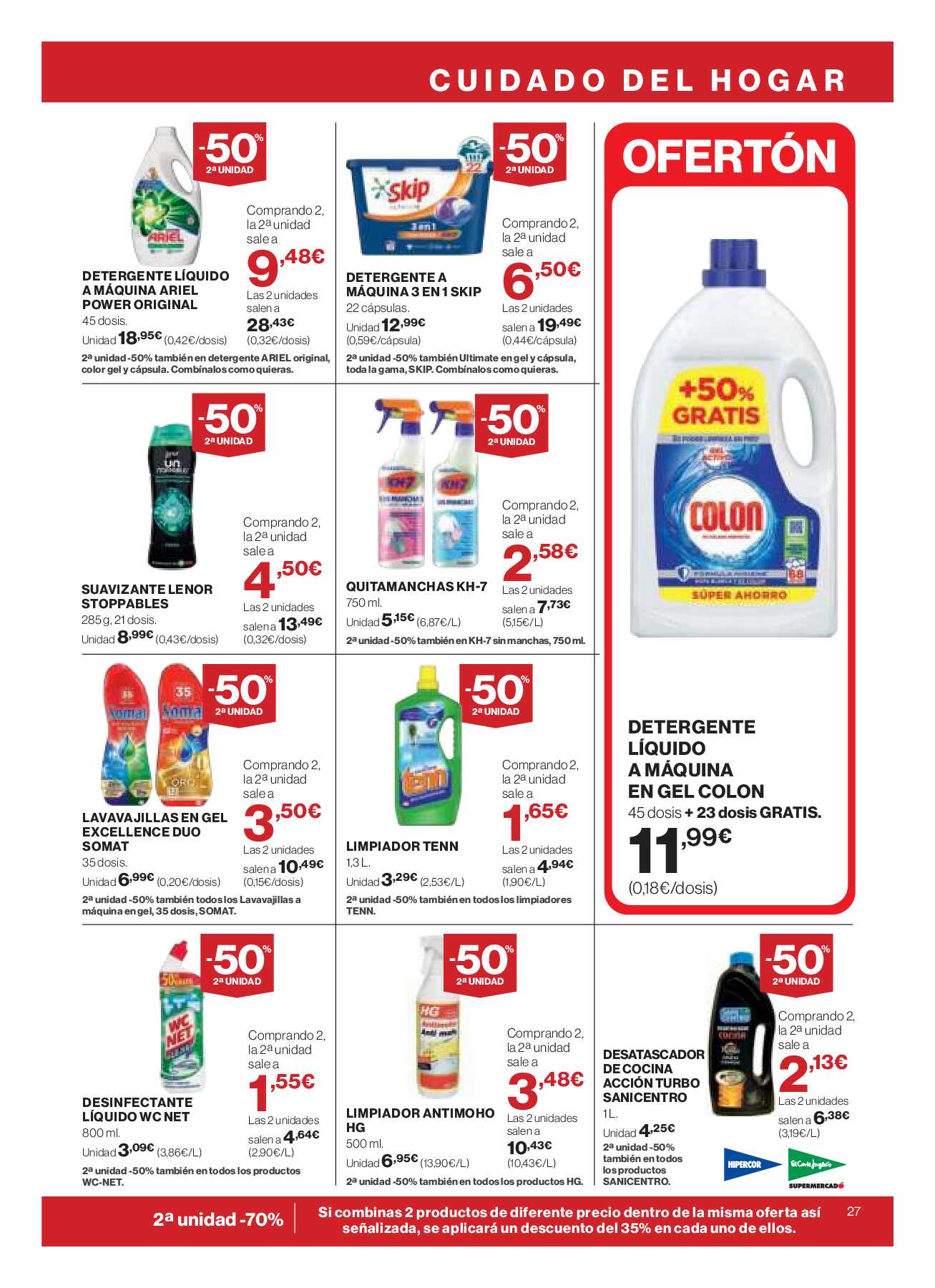 -50% segunda unidad El Corte Inglés. Página 29