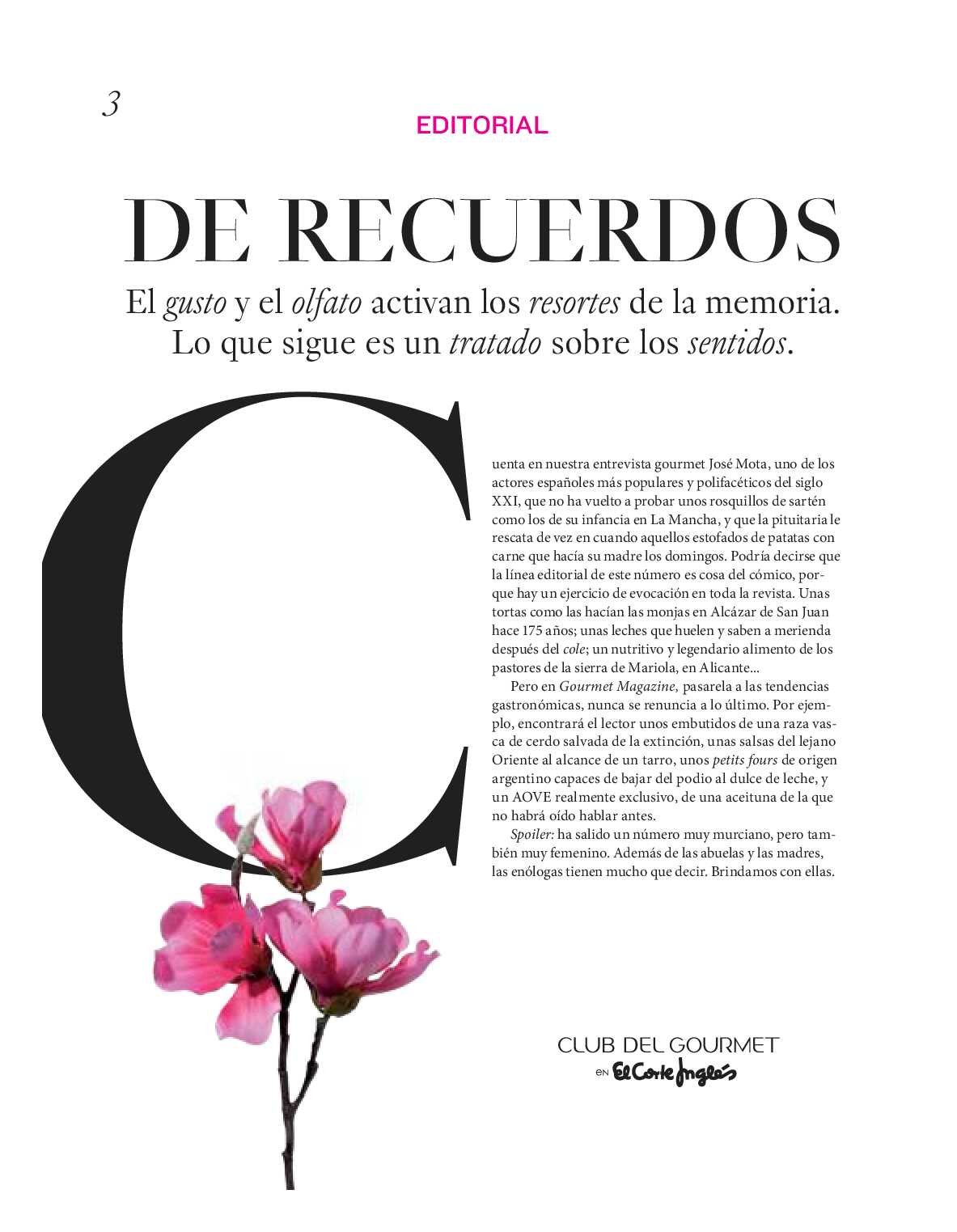 Gourmet magazine El Corte Inglés. Página 03