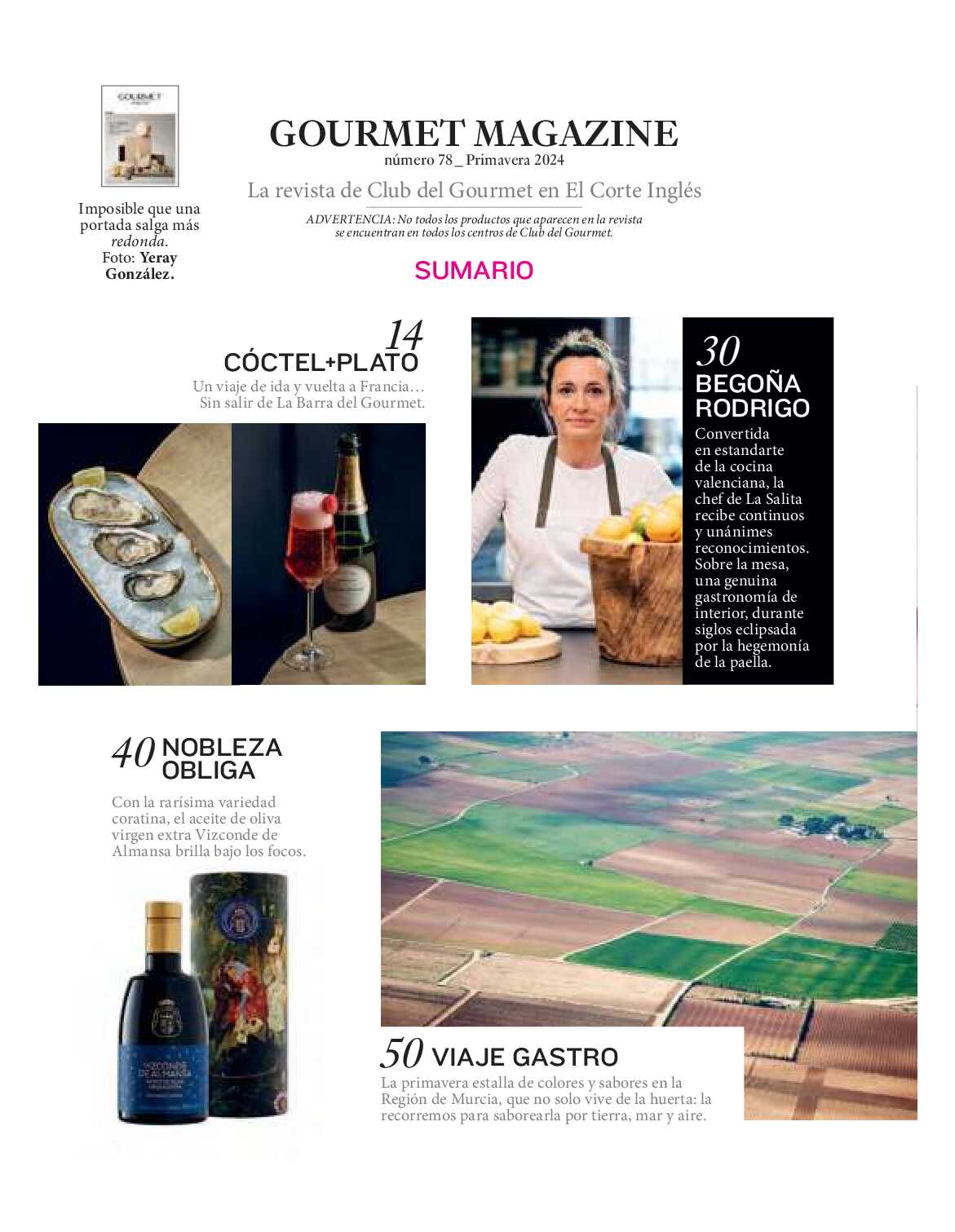 Gourmet magazine El Corte Inglés. Página 04