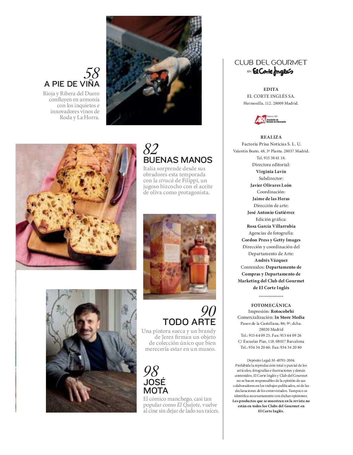 Gourmet magazine El Corte Inglés. Página 05