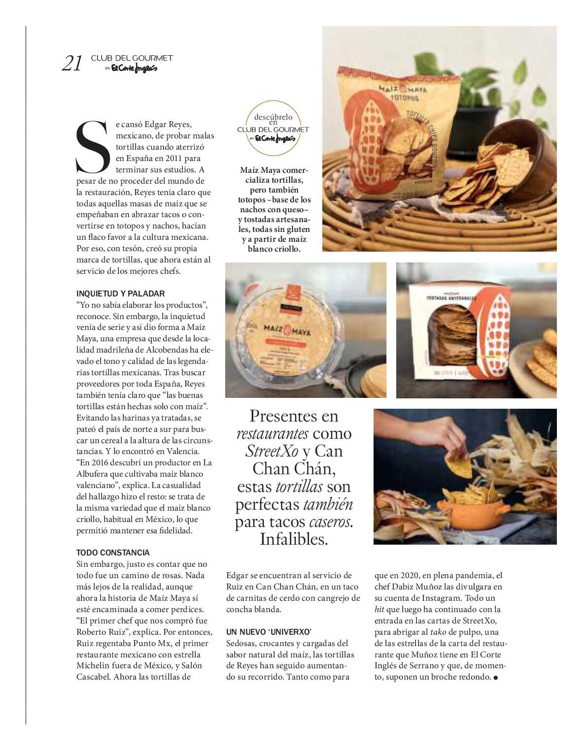 Gourmet magazine El Corte Inglés. Página 21