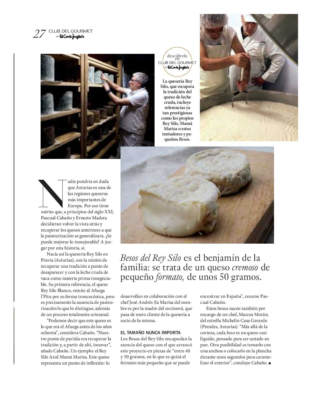 Gourmet magazine El Corte Inglés. Página 27