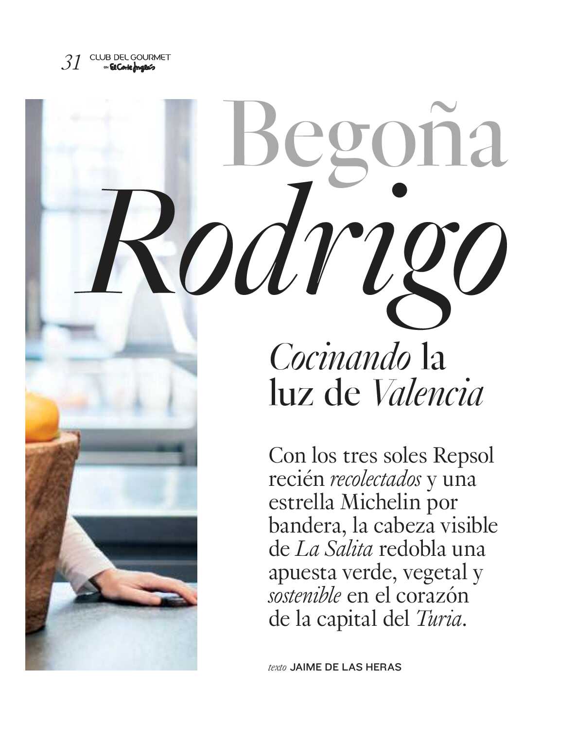 Gourmet magazine El Corte Inglés. Página 31