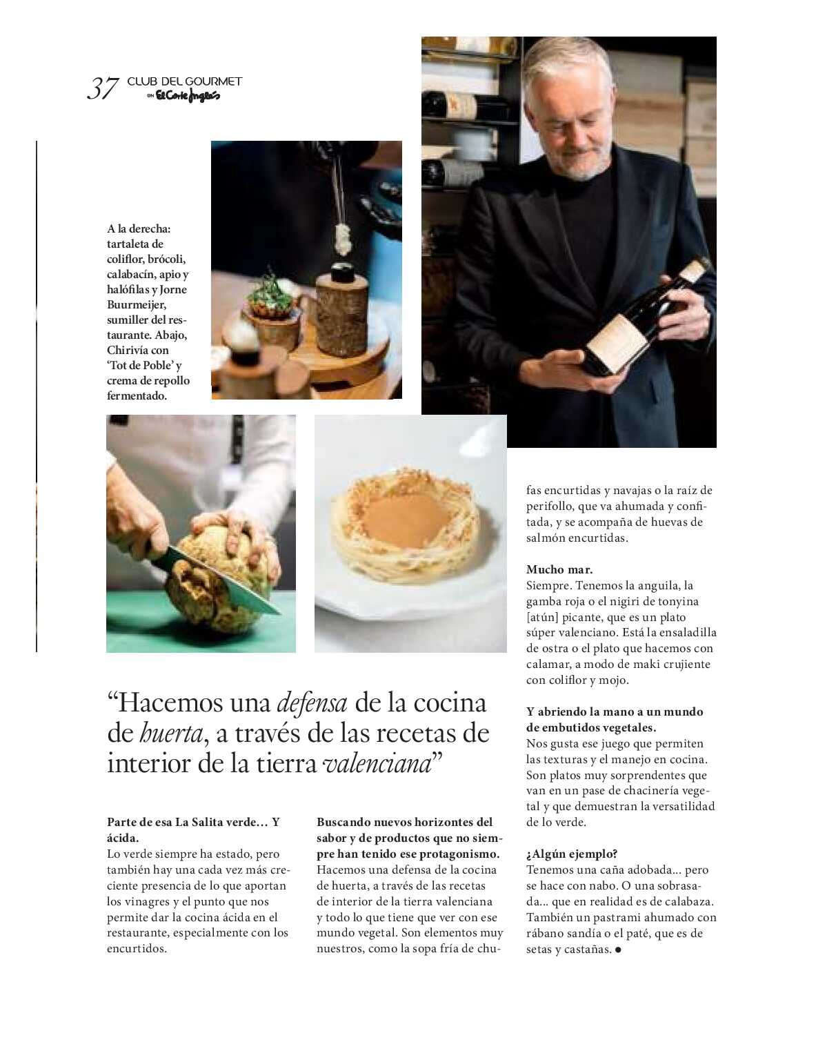 Gourmet magazine El Corte Inglés. Página 37