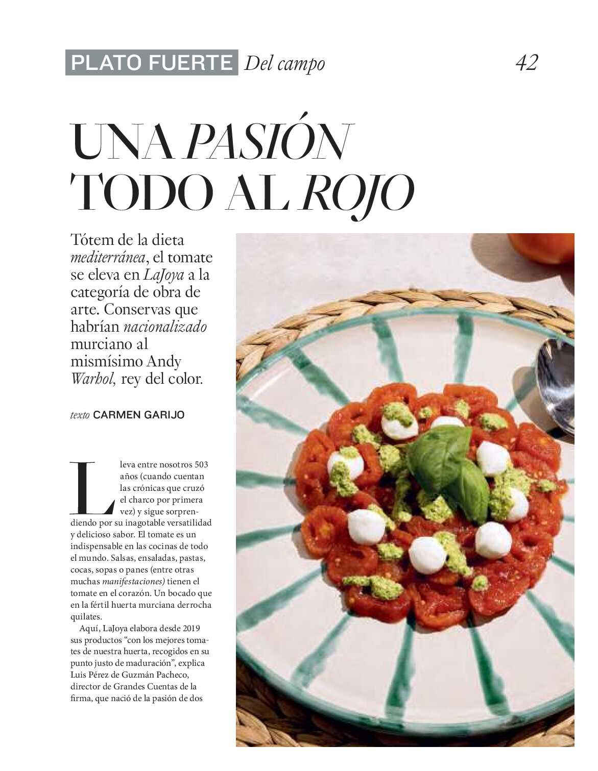 Gourmet magazine El Corte Inglés. Página 42