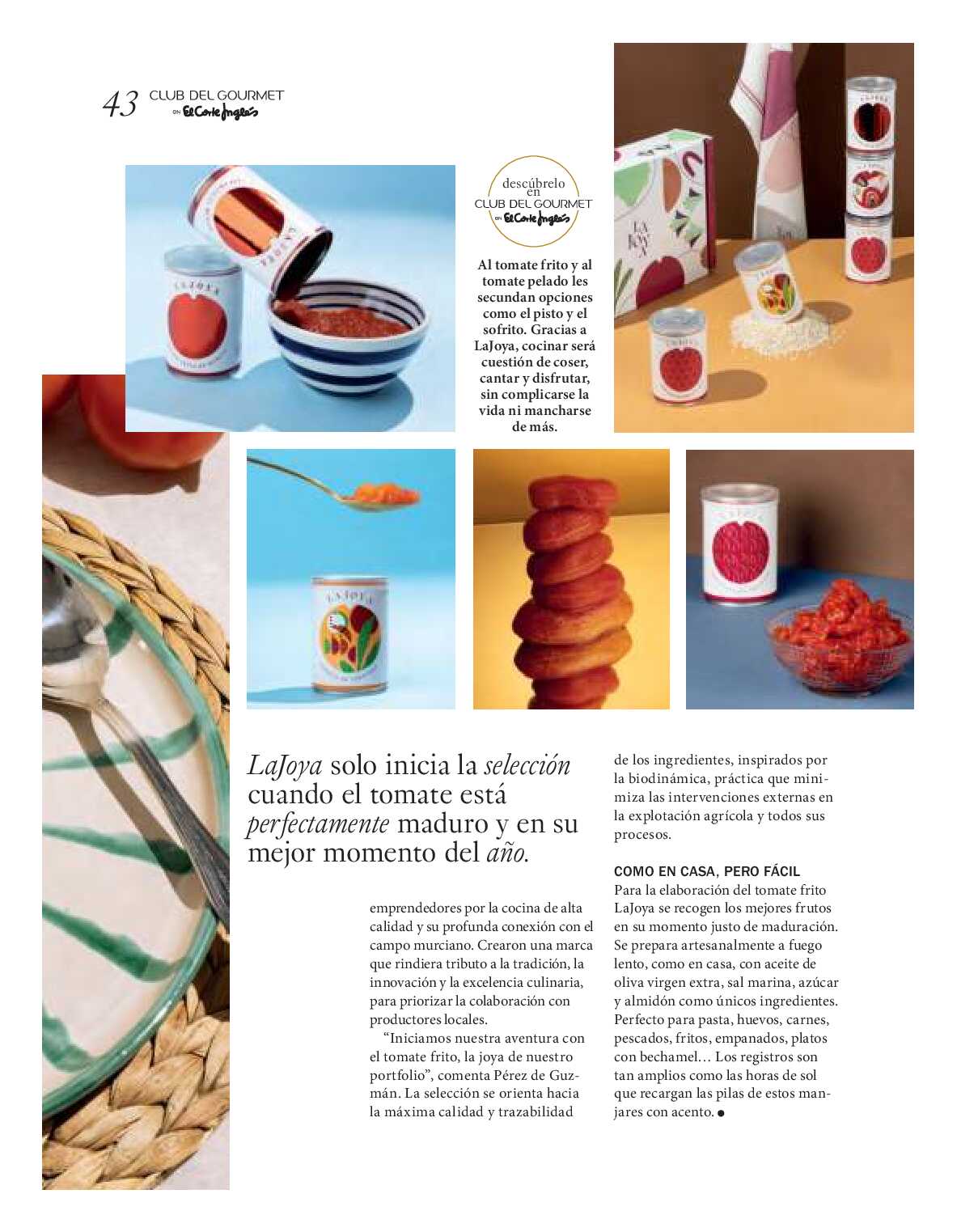 Gourmet magazine El Corte Inglés. Página 43