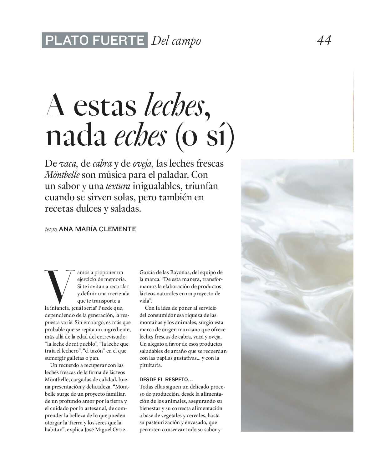 Gourmet magazine El Corte Inglés. Página 44