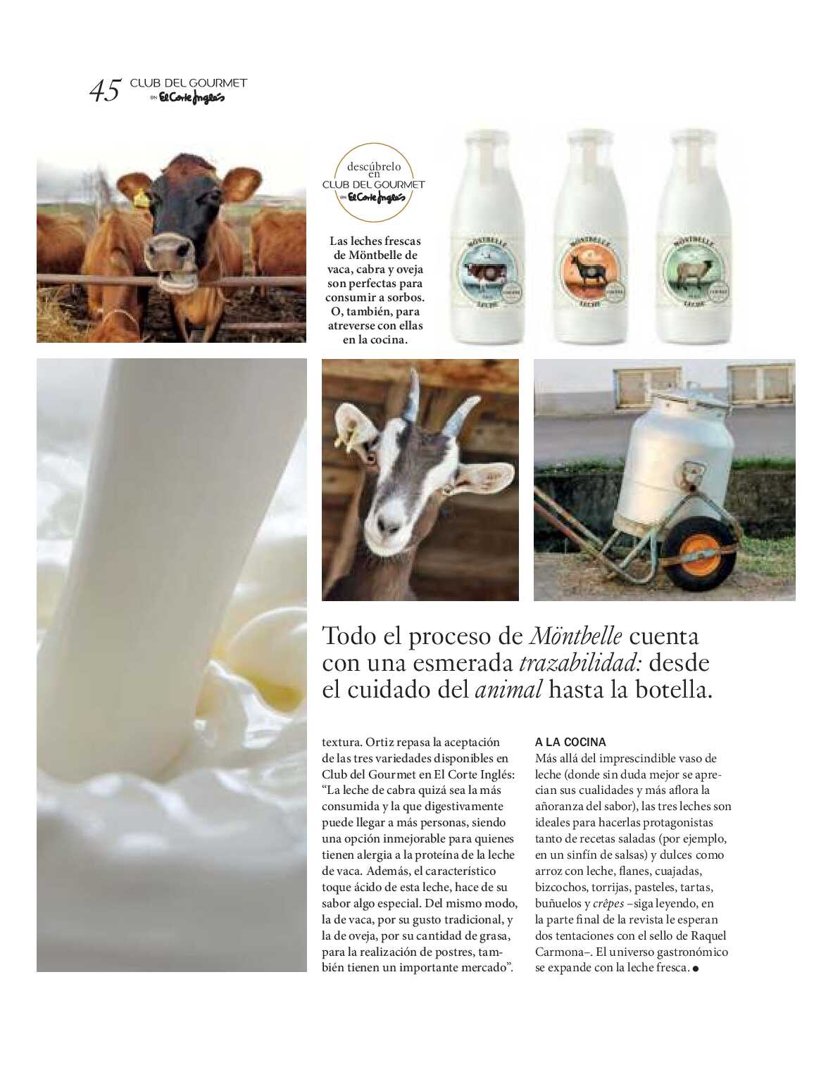 Gourmet magazine El Corte Inglés. Página 45