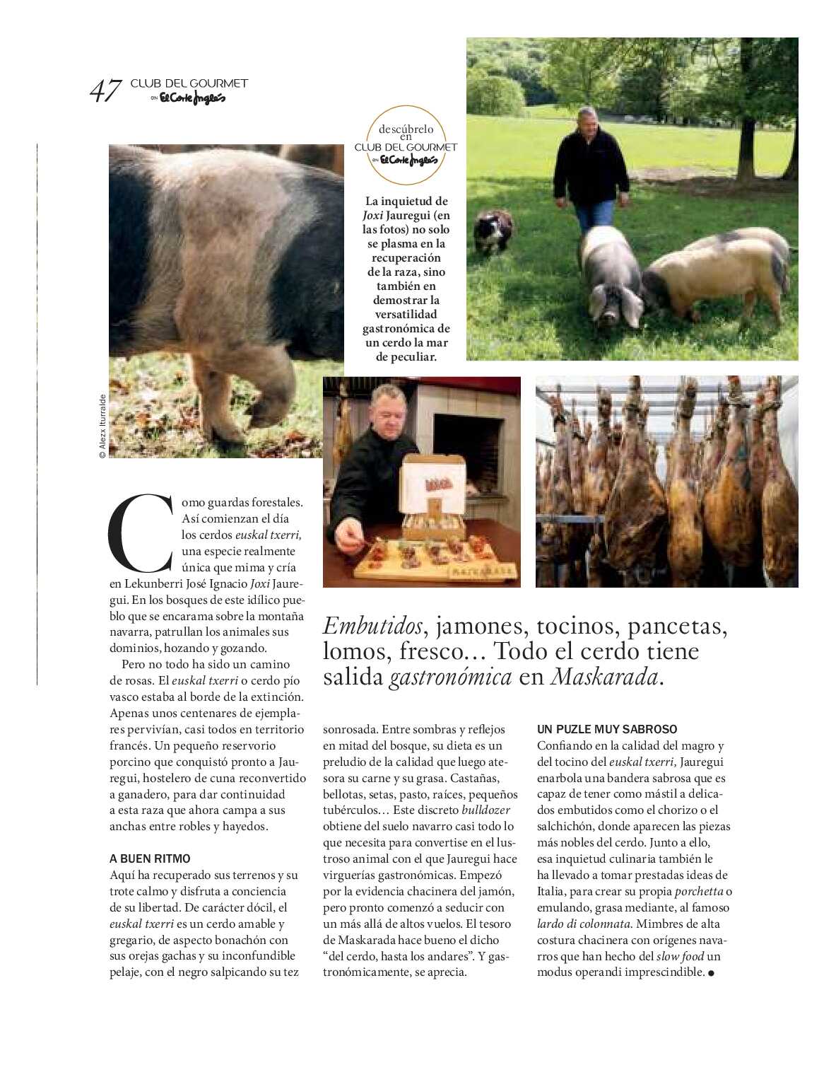Gourmet magazine El Corte Inglés. Página 47