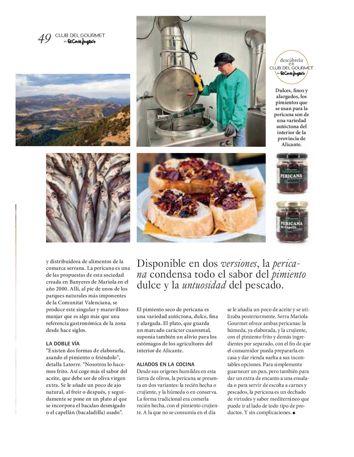 Gourmet magazine El Corte Inglés. Página 49