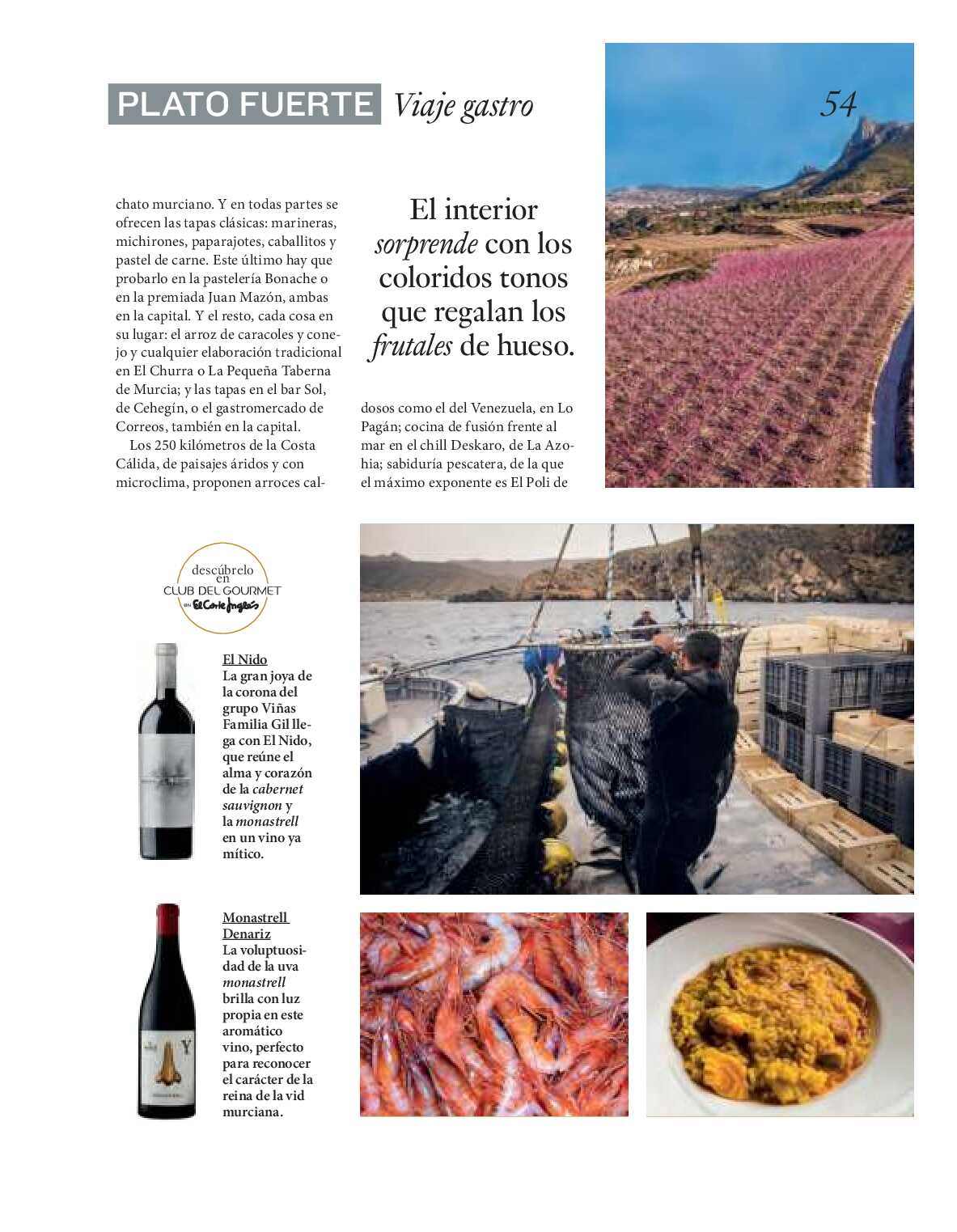 Gourmet magazine El Corte Inglés. Página 54