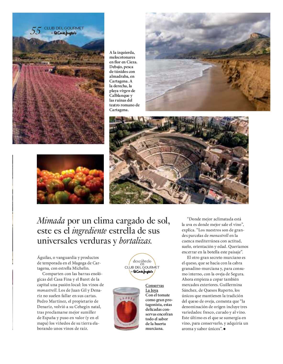 Gourmet magazine El Corte Inglés. Página 55