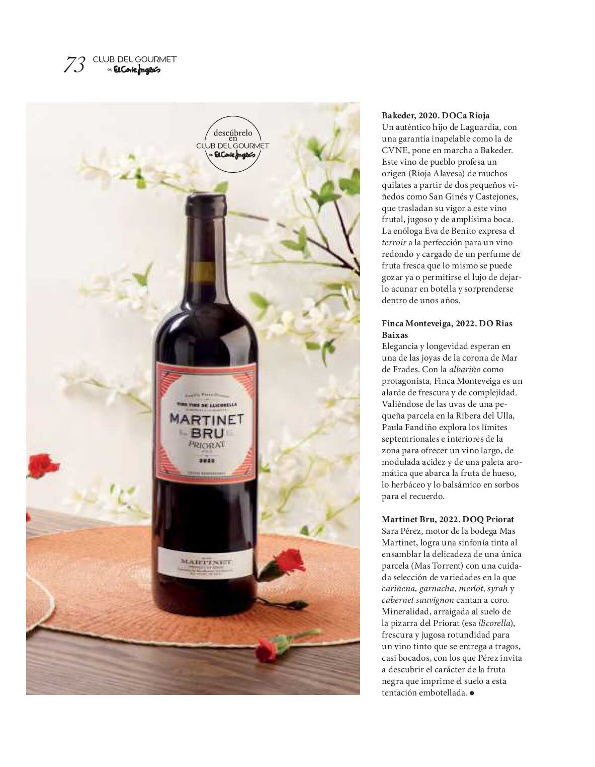 Gourmet magazine El Corte Inglés. Página 73